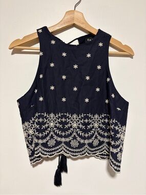 En Saison Nara Cotton Boho Coastal Tank Top Size Small Anthropologie